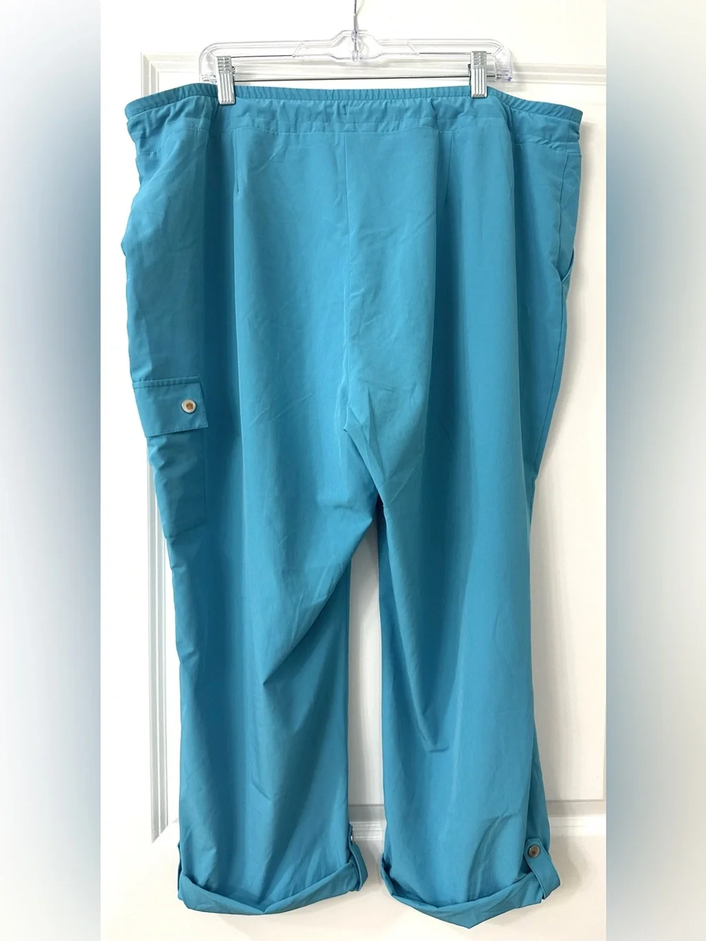 Chico's Zenergy Neema Teal Pull-On Pants Athleisure Crop Pants XXL Size 3.5 - Picture 2 of 3